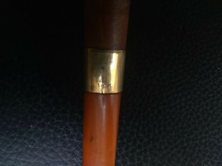Vintage Estate Found Imported Briar Tobacco Pipe Solid 14K Gold Band 3