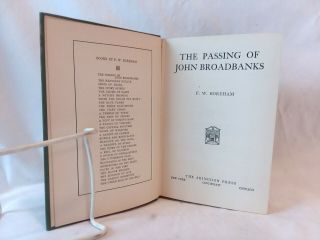 F.  W.  Boreham THE PASSING OF JOHN BROADBANKS vintage 1936 HB Abingdon Press 5