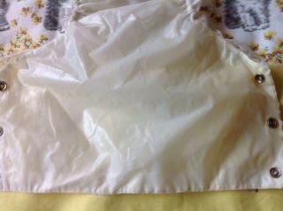 Vintage Baby Diaper Cover,  Ruffled,  Lace,  Plastic Pants,  Snap Sides 6
