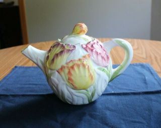 Vintage Andrea By Sadek Jay Willfred Porcelain Floral Tea Pot