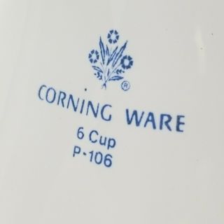Vintage Corning Ware 6 Cup Filter Drip Coffee Maker P - 106 White Blue Cornflower 4