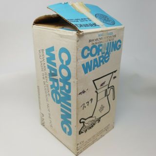 Vintage Corning Ware 6 Cup Filter Drip Coffee Maker P - 106 White Blue Cornflower 8