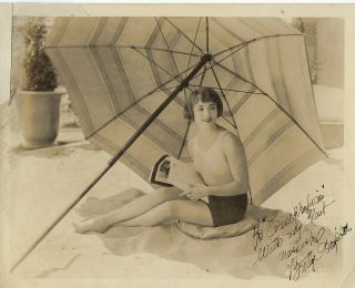 Silent Era Leading Actress Betty Compson,  Autographed Vintage Outdoor Hoto
