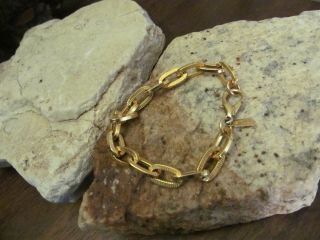 Vintage Kenneth Lane Gold Tone Long Link Chain Bracelet