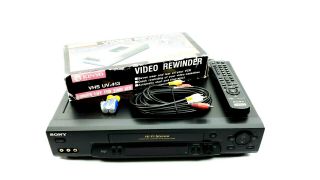 Sony Slv - N71 Vcr 4 - Head Video Cassette Recorder Vhs Player W Remote Cables