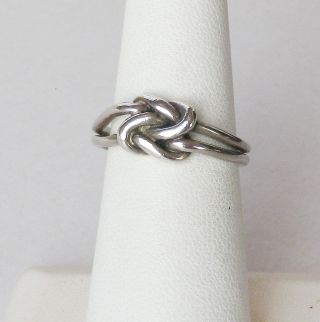 Pscl Vintage Peter Stone 925 Sterling Silver Celtic Knot Ring Size 7.  25