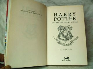 Harry Potter and Philosopher`s Stone - Bloomsbury 1997 10th Print - Hardback/DJ 3