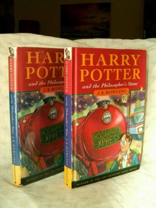 Harry Potter and Philosopher`s Stone - Bloomsbury 1997 10th Print - Hardback/DJ 7