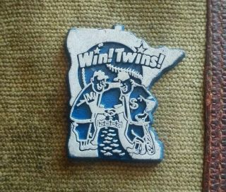 Mlb Vintage Minnesota Twins ⚾ Standing Board Baseball Fridge Rubber Magnet