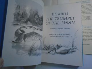 The Trumpet of the Swan,  E B White,  Edward Frascino,  1st Edition,  DJ,  1970 6