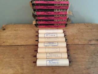 Vintage Set Of 7 Player Piano Rolls For Chen 