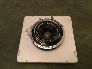 Schneider Kreuznach Angulon 1:6.  8 / 90mm Synchro Compur - D Lens Made In Germany