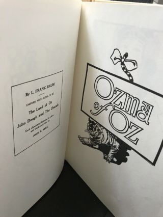 Ozma of Oz by L.  Frank Baum,  Reilly & Britton.  Reprint. 6