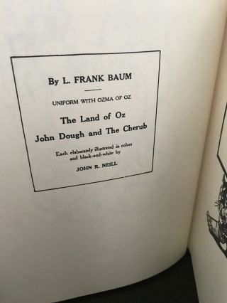 Ozma of Oz by L.  Frank Baum,  Reilly & Britton.  Reprint. 7