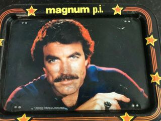 1982 Magnum P.  I.  TV TRAY Lap Top Table VINTAGE PI Television Metal 3