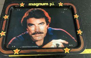 1982 Magnum P.  I.  TV TRAY Lap Top Table VINTAGE PI Television Metal 5