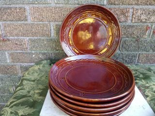 Vintage Marcrest Stoneware Dinner Plates Set Of 6 Daisy Dot