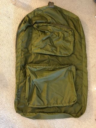Vintage Us Green Zippered Uniform Garment Suit Bag Military
