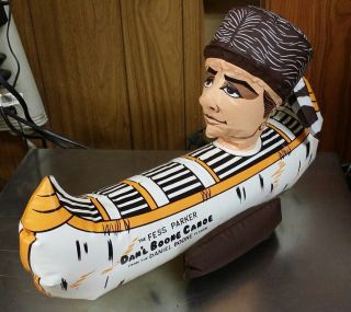 Vtg 1965 Inflatable Blow - Up Canoe Toy: Fess Parker Dan 
