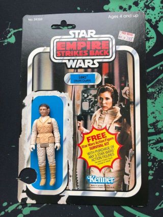 Vintage Star Wars Loose 100 Cardback And Figure Leia Hoth 41 Back