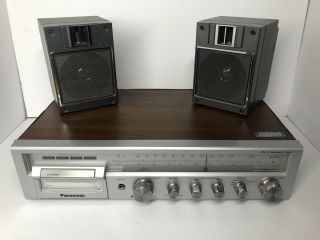 Vintage Panasonic Se - 8147d 8 Track Player Am Fm With Speakers Mulitplex