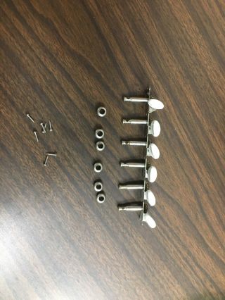 Vintage Teisco/kawai Guitar Tuners On A Strip With Screws And Grommets.  60s/70s
