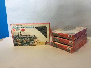 Vintage Esci 1/72 Scale Napoleonic Wars Soldiers Russian Grenadiers 4 Boxes