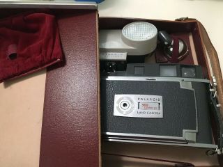 Polaroid 900 Electric Eye Land Camera With Accessories And Leather Case