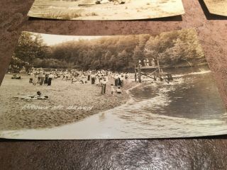 5 Vintage 1920 ' s Photo Postcards of Brown Mountain Beach,  Lenoir,  North Carolina 6
