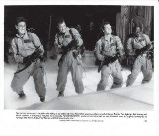 Vintage 1984 Ghostbusters 8x10 Glossy Press Photo 4 Major Characters