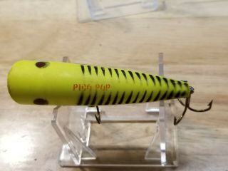 Pico Pop Yellow Shore Minnow Vintage Topwater Surface Lure Chartreuse 2