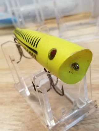 Pico Pop Yellow Shore Minnow Vintage Topwater Surface Lure Chartreuse 5
