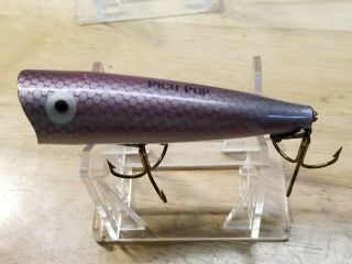 Pico Pop Purple Scale Silver Grey Vintage Topwater Surface Lure