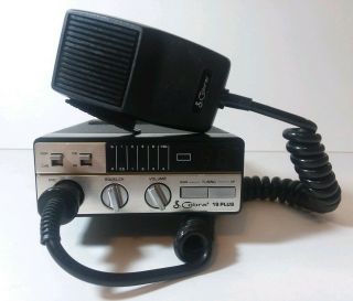Cobra 19 Plus Vintage Cb Radio With Microphone And 9v Power Supply Cable