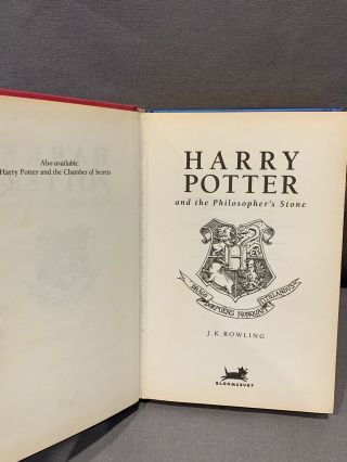 1st Edition,  15th Print U.  K.  Hardcover Harry Potter and the Philosopher ' s Stone 8