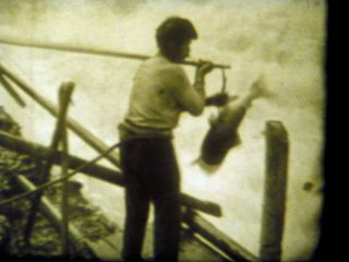 16mm Film “alaska” 1940’s Fishing Boats Harbor 400’
