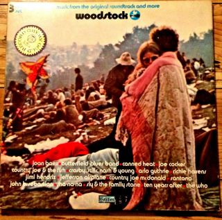 Woodstock Soundtrack Vintage Vinyl 3 Record Set