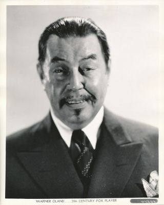 Warner Oland As Charlie Chan Vintage 1930s Fox Kornman Portrait Photo