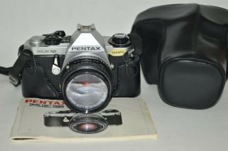 Vintage Pentax Me 35 Mm Camera With A Smc Pentax - M 1:1.  7 50mm Lens