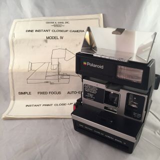Vintage Polaroid 600 Model Iv Lester A.  Dine Instant Close - Up Film Camera