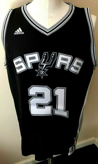 Vtg Adidas Authentic San Antonio Spurs Tim Duncan Nba Jersey Men 