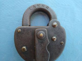 Vintage L&N Railroad Switch Lock,  E.  T.  Fraim Lock Co.  1929 2