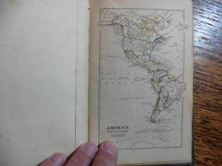 1848 School Atlas With Hand Coloured Maps Of North America India Burma Polynesia