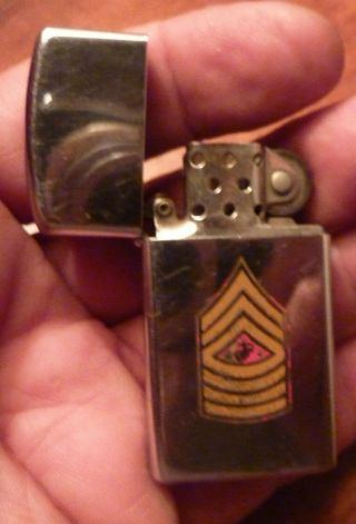 Vintage Marine Corps Zippo Lighter Joseph Dailey Sergeant Major Wwii Korean Viet
