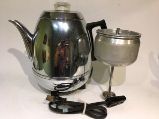Vintage General Electric Percolator GE 33P30 Pot Belly 9 Cup Chrome Coffee Maker 6