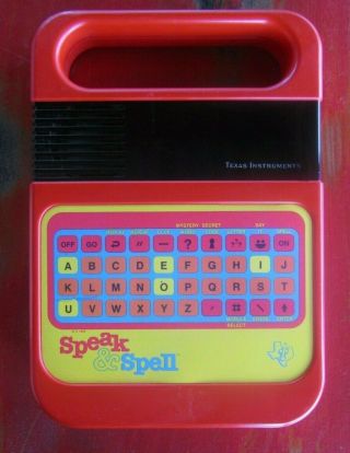Vintage 1980 Texas Instruments Speak & Spell Toy Learning Toy Ti