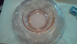 Pink Depression Glass??????? Vintage,  Pattern,  No Chips Or Cracks 12 "