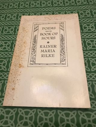 Poems From The Book Of Hours Rainer Maria Rilke 8th Edition