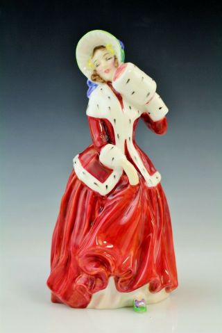 Vintage Royal Doulton Christmas Morn Hn 1992 Porcelain Collectible Lady Figurine