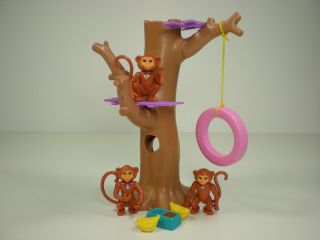 Vintage Littlest Pet Shop Magic Monkeys With Treehouse 1992 Kenner